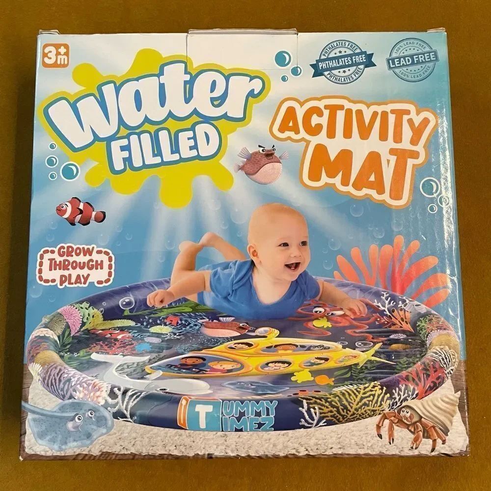 NEW Tummy Timez Water Filled Activity Mat Grow Through Play